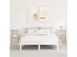 Vidaxl Mesa-de-cabeceira Com Gaveta 2 Pcs Branco 35 X 32 X 68,5 Cm