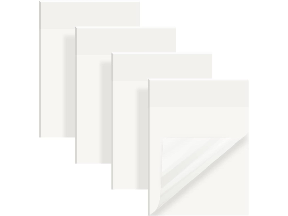 Bloco de Notas Adesivas Transparentes , 200 Folhas, À Prova D'água e Reutilizáveis. MDUG (70 X 95 Mm)