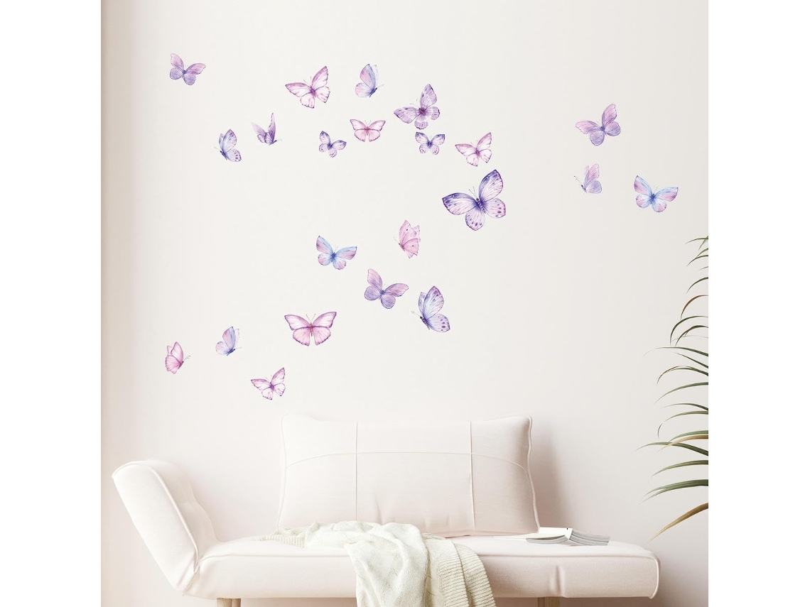 Adesivos de parede autoadesivos Jm Life - Borboletas para decoração do Dia das Crianças (2 conjuntos)