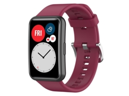 Bracelete para Huawei Gt 6 5 4 3 XIAOMOYU silicone cor sólida com fivela prateada vermelho vinho (46mm)