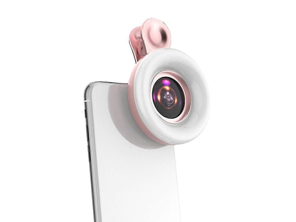Lente Macro 15x Para Celular Com Luz Led De Selfie E Clipe