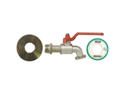 Kit Adaptador De Tanque Boutte 1000 L Conexão 60 Mm Cinza Latão, Teflon