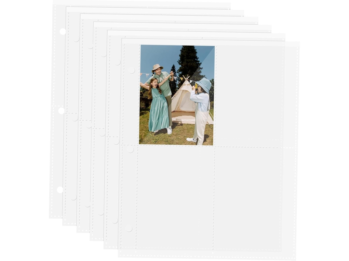 Pochetes Transparentes Et Rangement Portáteis Para Cartões De Coleção Em Pp 40 Folhas A5 4 Compartimentos Por