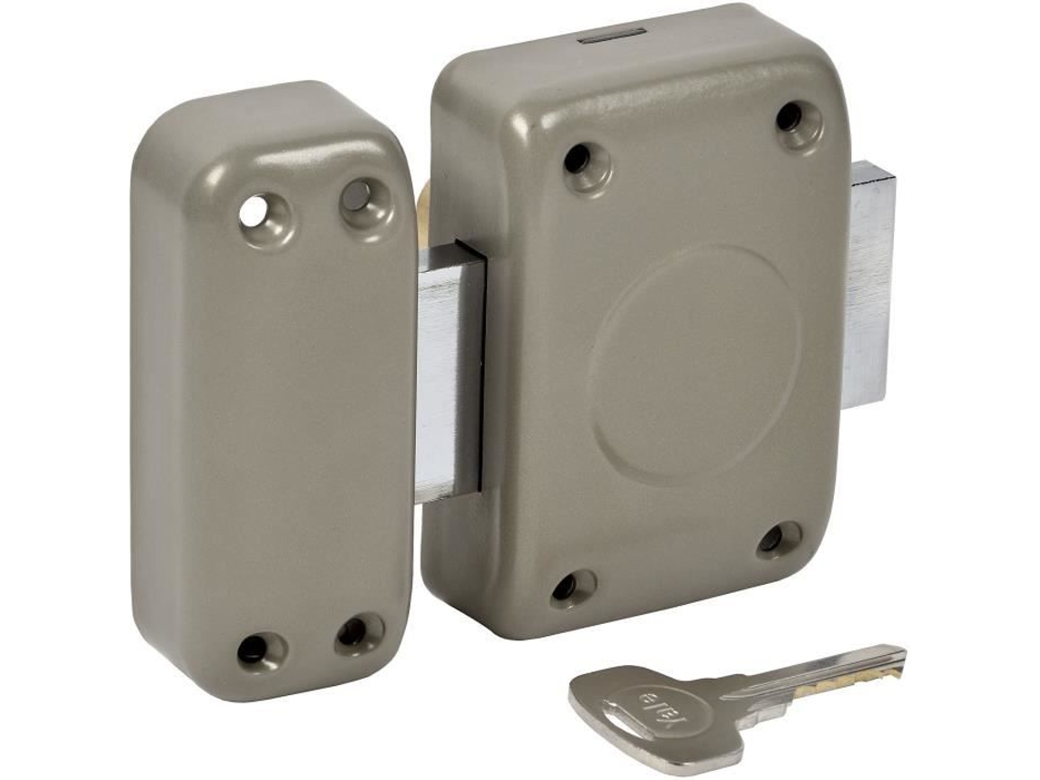 Fechadura De Porão Yale Yv25c 35 Cilindro De 5 Pinos Com Diâmetro De 23 Mm 4 Chaves Bege