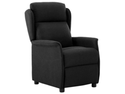 Vidaxl Poltrona Reclinável Preto 66.5 X 94 X 101.5 Cm Poliéster