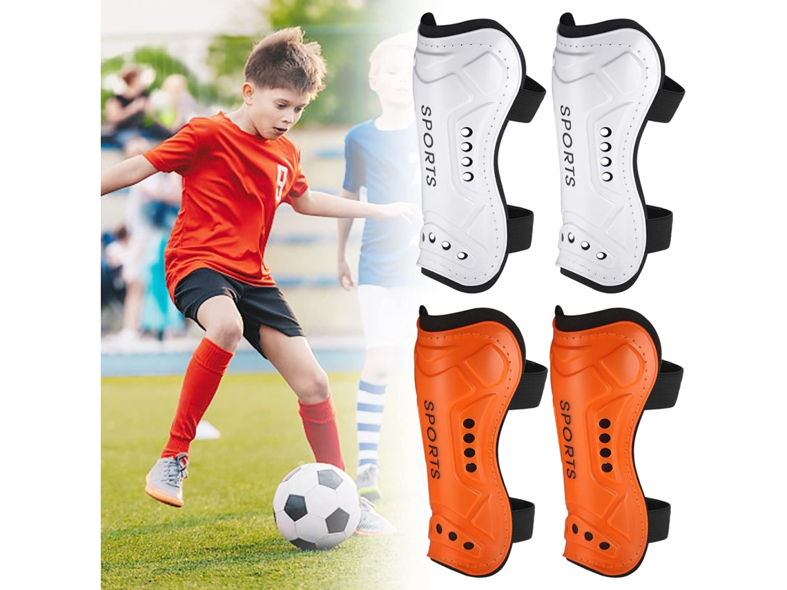 2 pares de protetores de futebol para crianças e adolescentes, unissex, respiráveis, Slowmoose Soccer