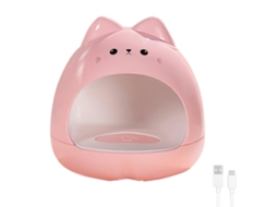 Mini Lâmpada Uv Portátil De 24w Para Nail Art, Com Design De Gatinho, Ideal Para Unhas Em Gel, Não Escurece As Mãos E Oferece Secagem Rápida
