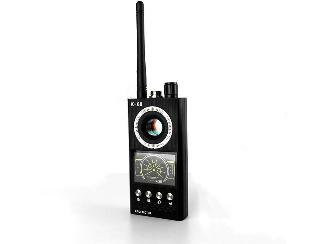 Detector de Sinal Rf Sem Fio Anti Spy Bug Gsm Gps Tracker Câmera Escondida Dispositivo de Escuta Eletrônica Versão Profissional K68 Preto YIZHOOD