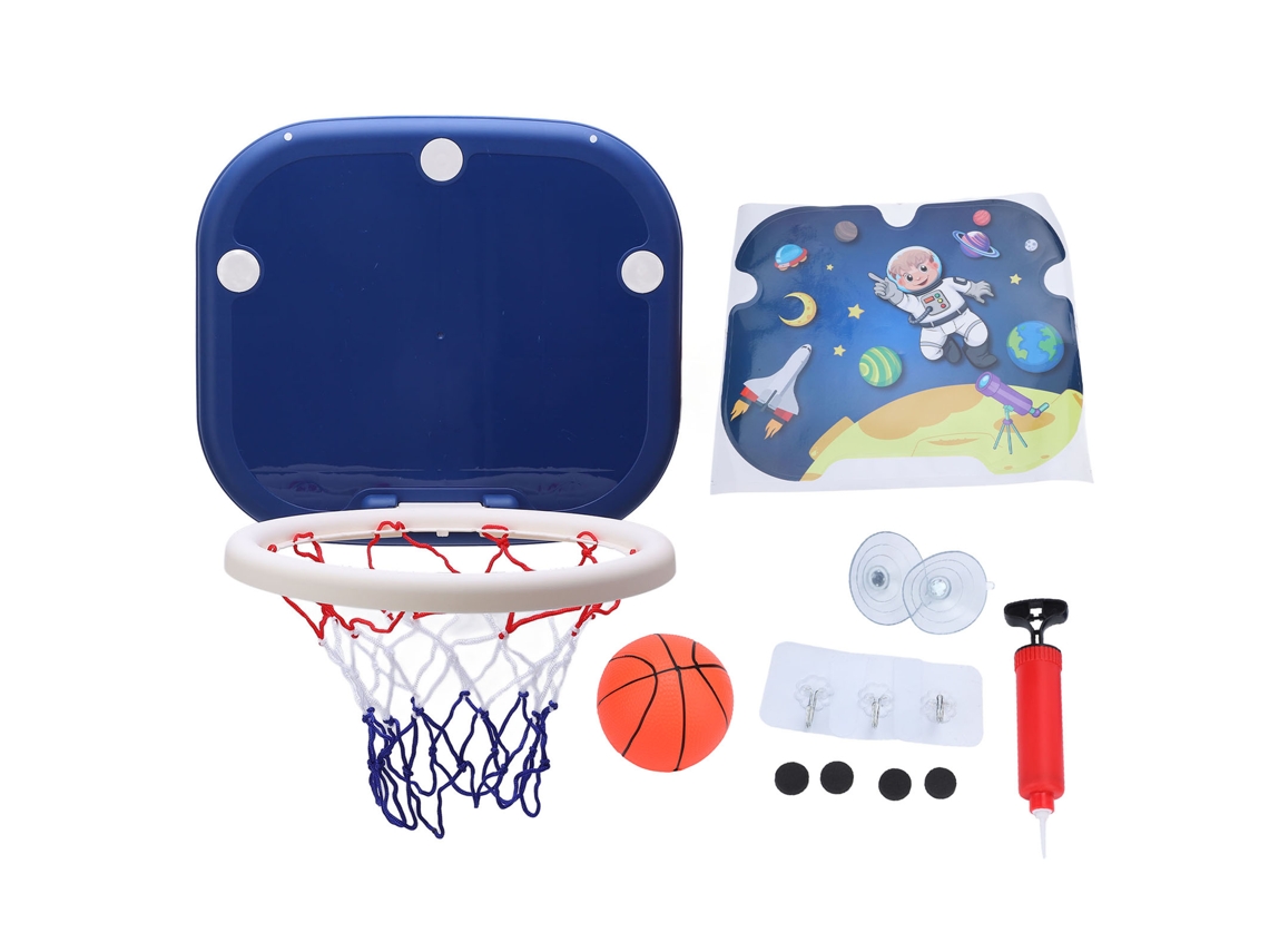 Arco de Basquete Indoor Portátil Parede Porta Mini Placa com Aro e Rede para Crianças Azul | S/MARCA