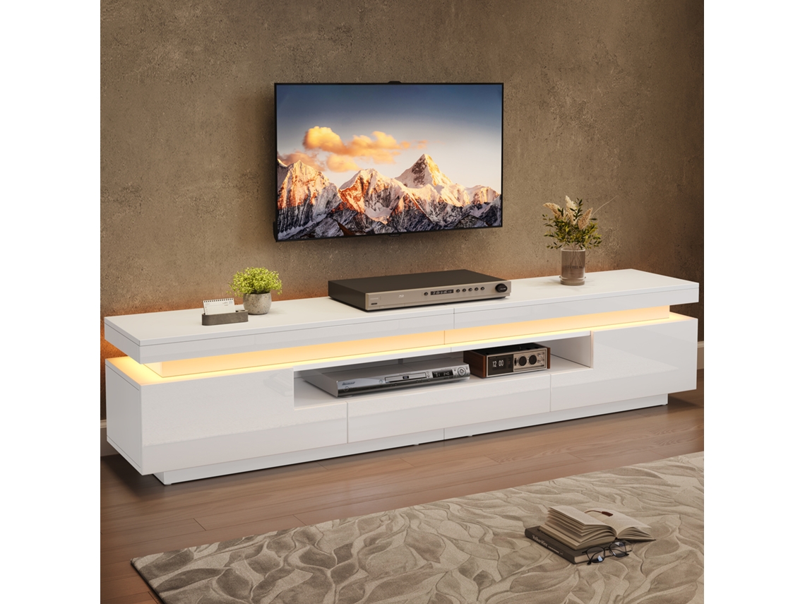 Móvel 175x38x45 Led Brilho 2 Armários 75" VOLTEDGE