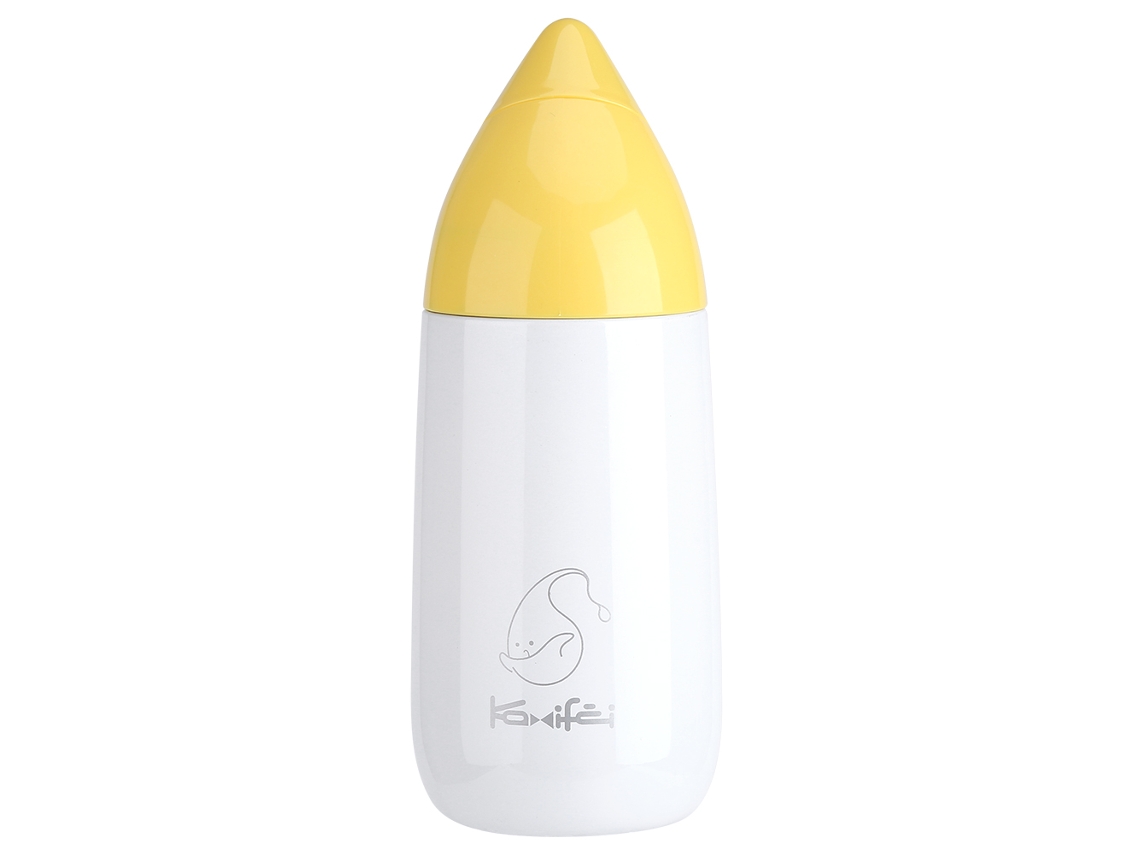 KOFIHETY Copo térmico infantil Kaxifei de aço inoxidável com isolamento térmico de 320 ml (amarelo)