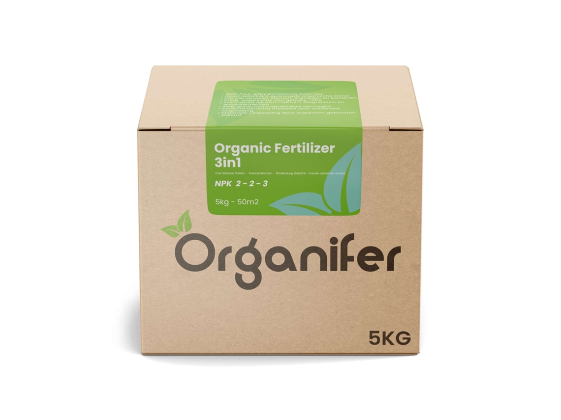 Pellets de Estrume de Vaca 3 em 1 (5 kg - para 50 m2) - Organifer