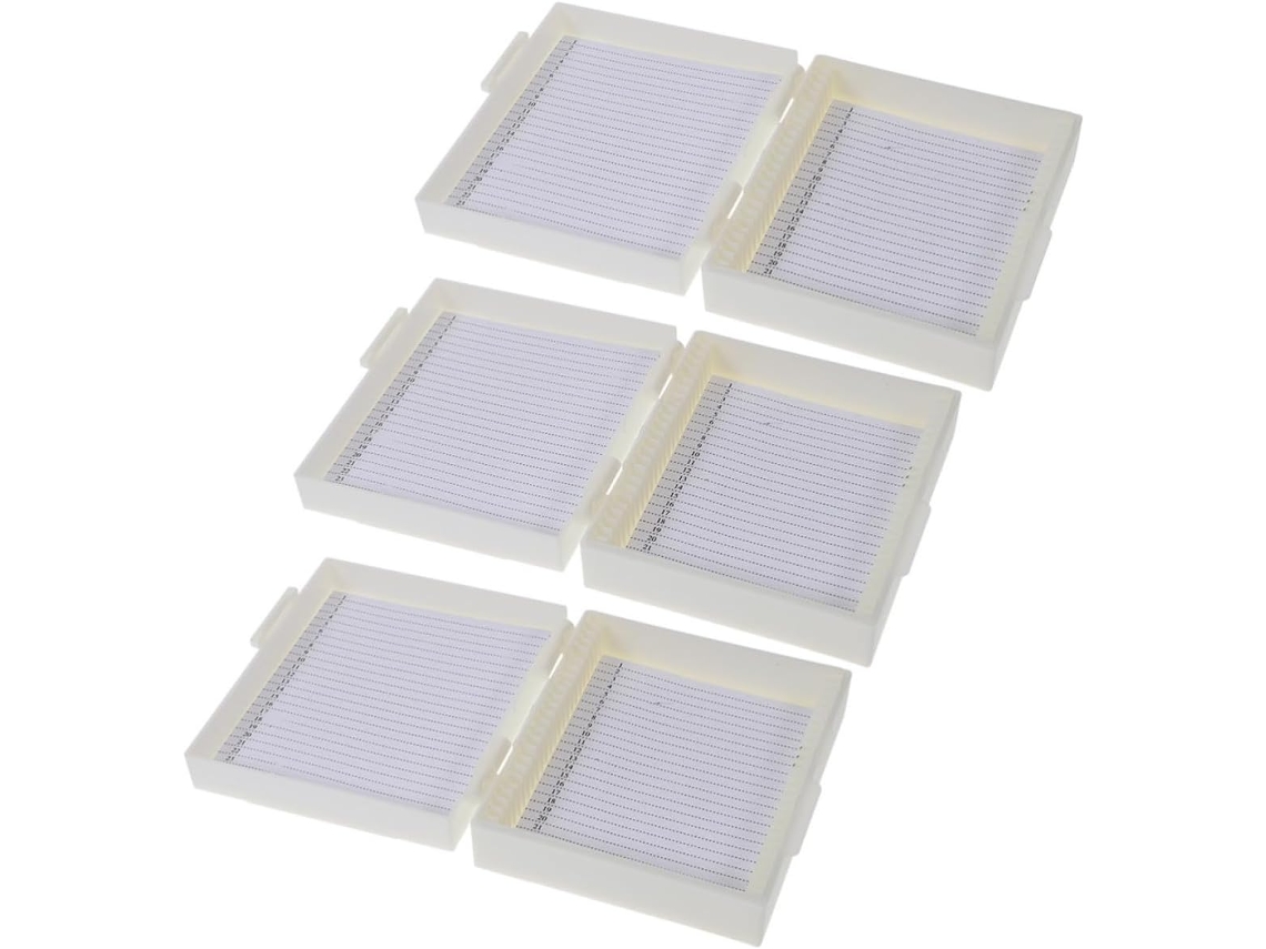 Conjunto De 3 Lâminas De Laboratório Em Abs Branco Leve E De Grande Capacidade