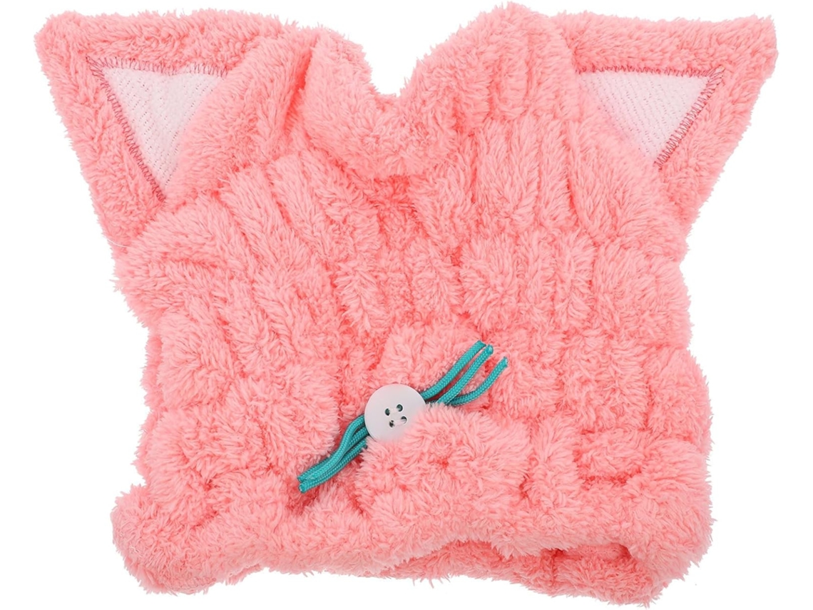 Toalha De Cabelo Super Fina De Microfibra Absorvente Com Orelhas De Gato, Super