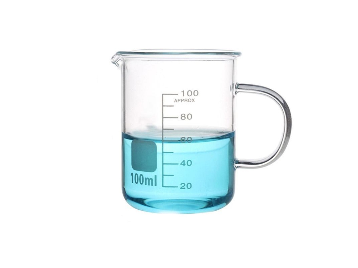 2026 vaso de Precipitado Resistente a Altas Temperaturas com Cabo e Escala, Capacidade 50/100/250/500/1000ml, Vidro Sem Chumbo Qinhai