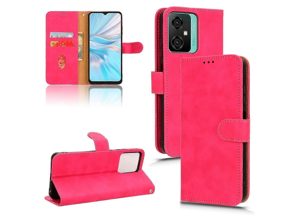 Capa De Couro Com Flip Magnético Skin Feel Para Blackview Oscal C70