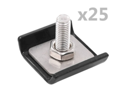 Vidaxl Conector De Redes De Vedação 25 Conjuntos Antracite
