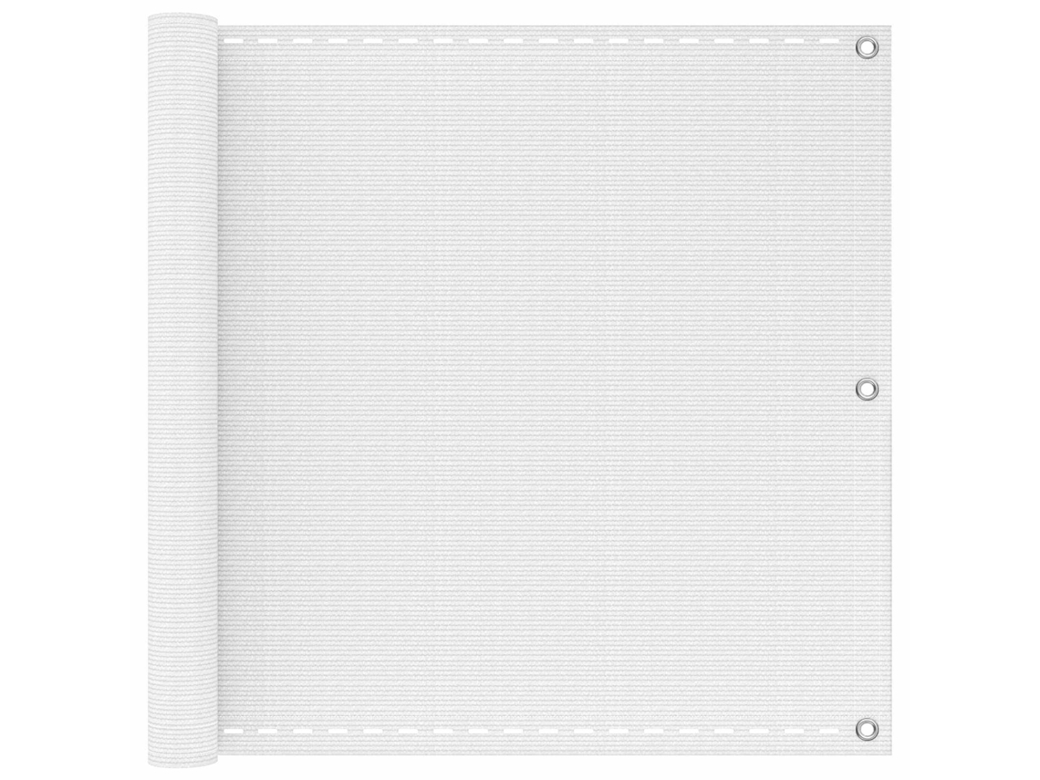 Vidaxl Tela De Varanda Branco 75 X 700 Cm Hdpe E Alumínio