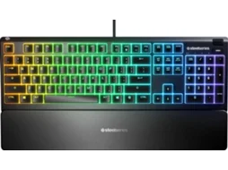 Teclado Gaming STEELSERIES Apex 3 (Membrana - Português - Preto)