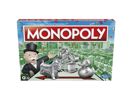 Jogo de Tabuleiro MONOPOLY Clássico (Idade Mínima: 8 Anos - Dificuldade: Intermédio)