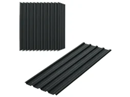 Lote de 12 Painéis de Aço Galvanizado BTFORUS resistente às intempéries cinza antracite 129lx45lcm cada
