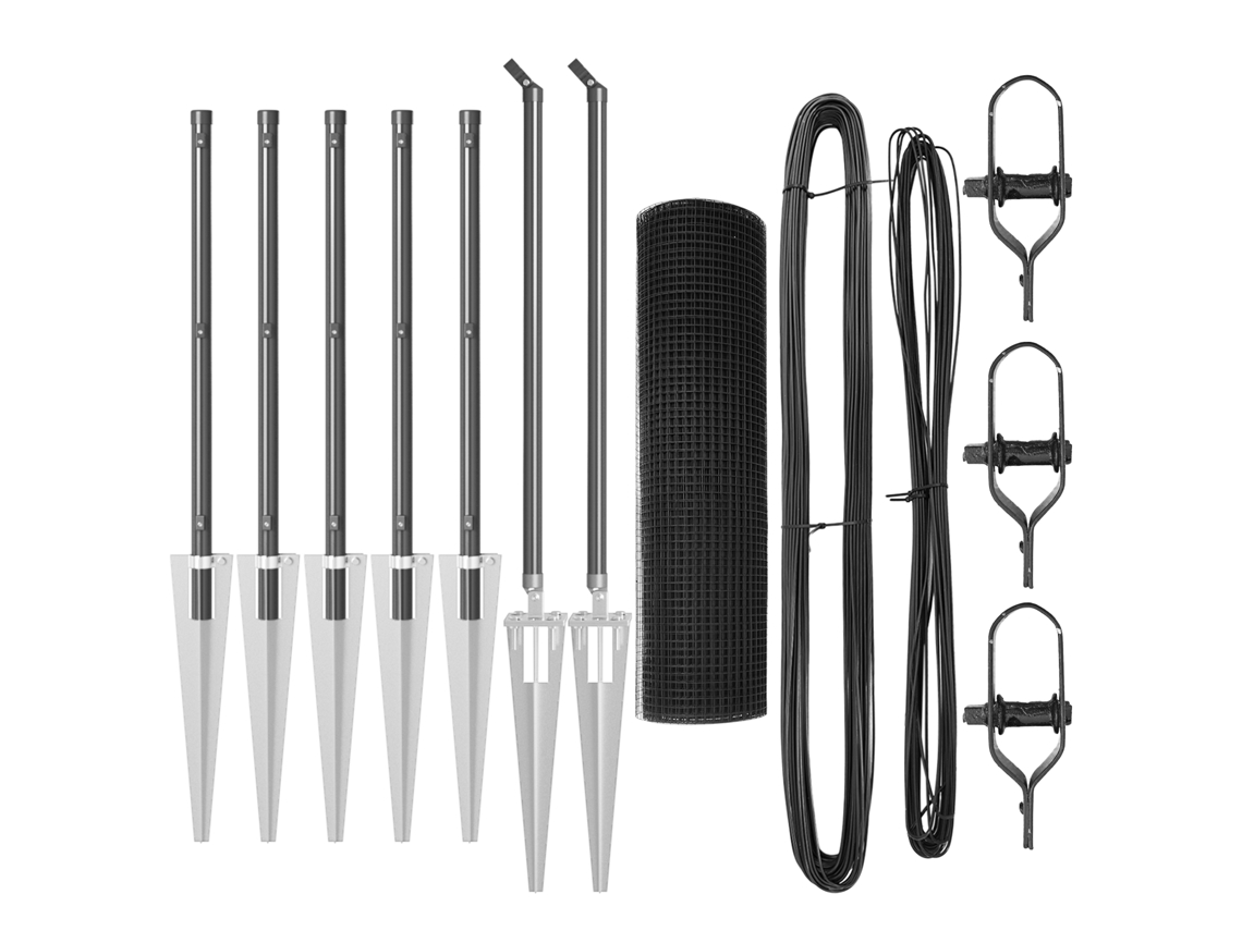 Conjunto 1 Painéis De Cerca Vidaxl Cinzento Aço (10 X 1 M)