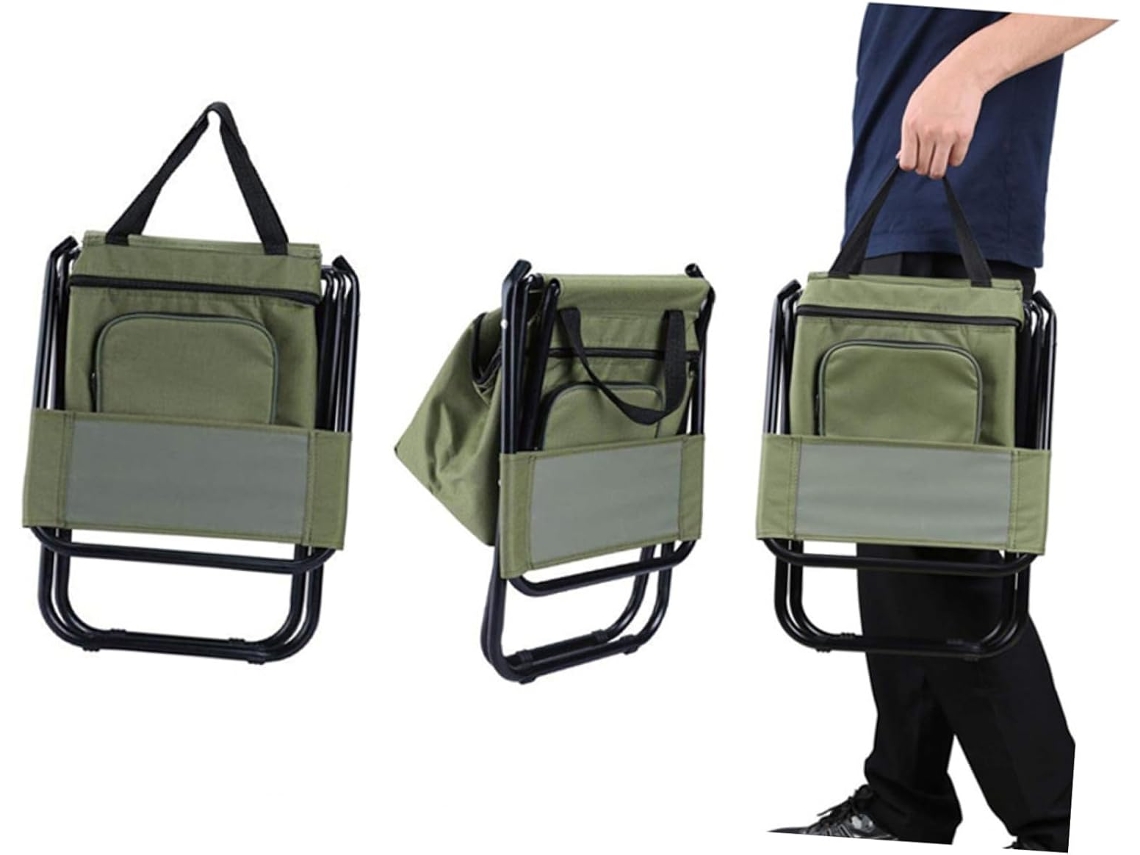 Mesa de Piquenique de Tecido, Alumínio e Pe Dobrável, Resistente para Camping | S/MARCA