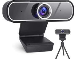 Webcam De Mesa 1080p Com Microfone, Webcam, Câmera De Computador, Webcam De Streaming Usb Para Pc, Laptop, Desktop Brilvibera