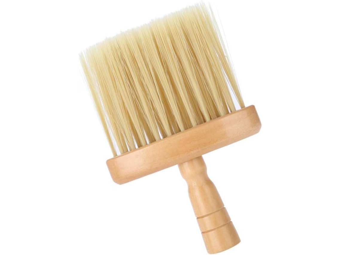 Escova De Cabeleireiro Madeira Mobestech Com Cabo Leve Para Uso Em Salão E Pessoal, Escova De Barbeiro Macia Para Limpar
