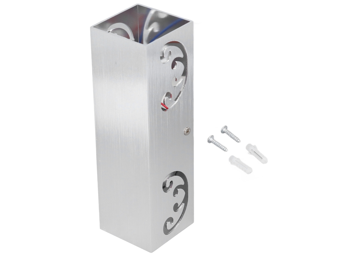 Lâmpada de Parede Led Alumínio 2w 500lm Duas Cabeças Impermeável Decorativa Moderna