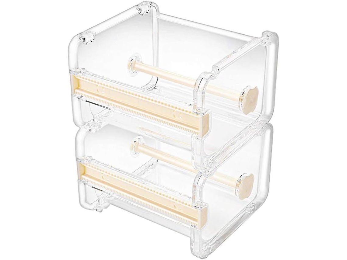 Dispensador de Fita Adesiva Washi Transparente Multiuso para Escritório, Pacote com 2, Fita, Zqkla BRILVIBERA