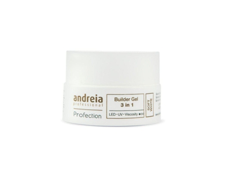 Andreia Profection Gel Construção 3 Em 1 - Soft White 22Gr