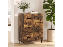 Vidaxl Gabinete De Gavetas Carvalho Fumado 66 X 34,5 X 89,5 Cm