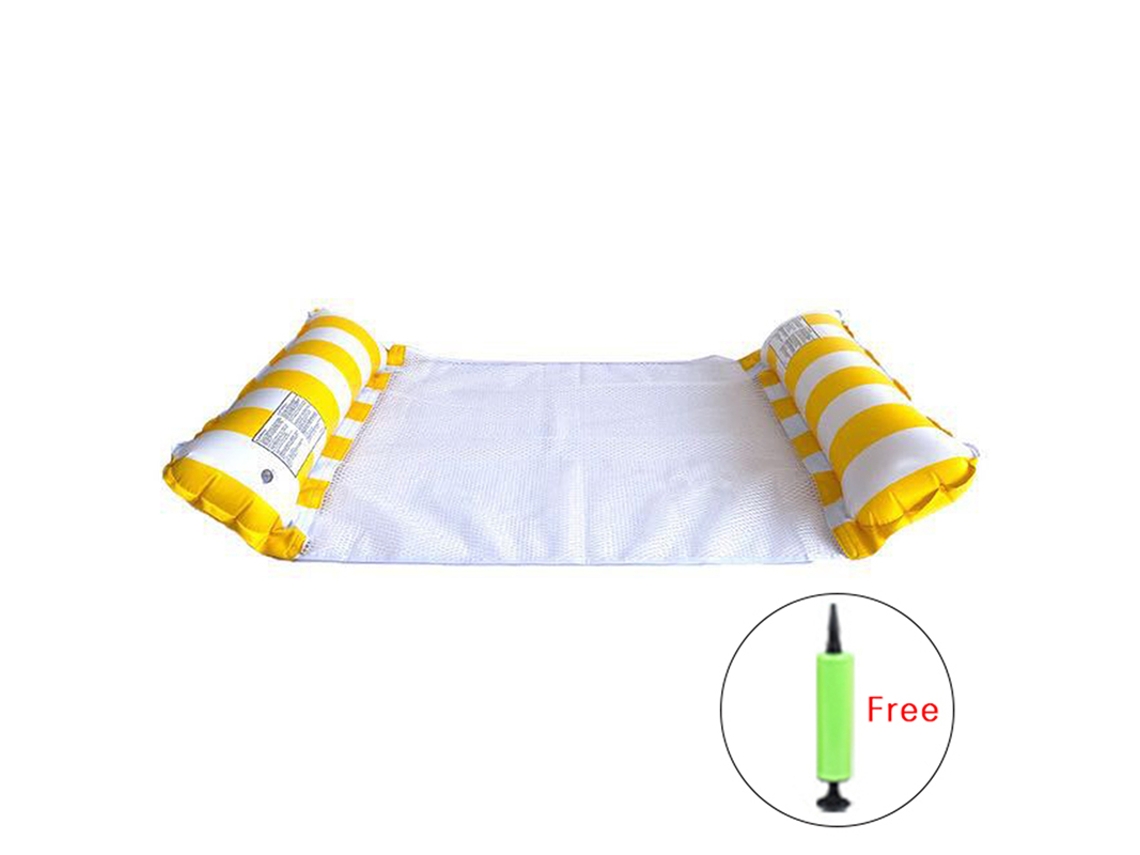 Rede Flutuante Dobrável Para Água Com Inflador, Espreguiçadeira Inflável.