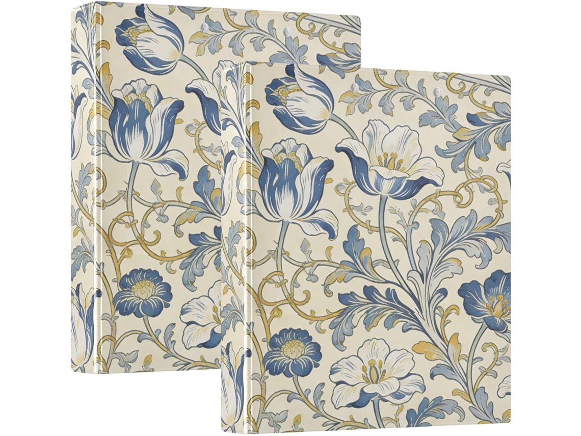 Massa escolar William Morris, 3 anéis, 1 unidade, 5 dobras com sacos, pacote com 1 pacote de massas de camada dura classificadas em 2 camadas.