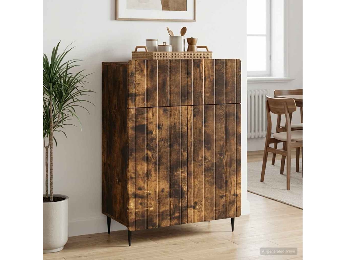 Vidaxl Buffet Carvalho Fumado 66 X 34,5 X 92 Cm Derivados De Madeira