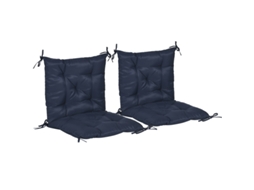 Conjunto 2 Almofadas Assento 98x50cm Amarras Azul Escuro VELTRIX