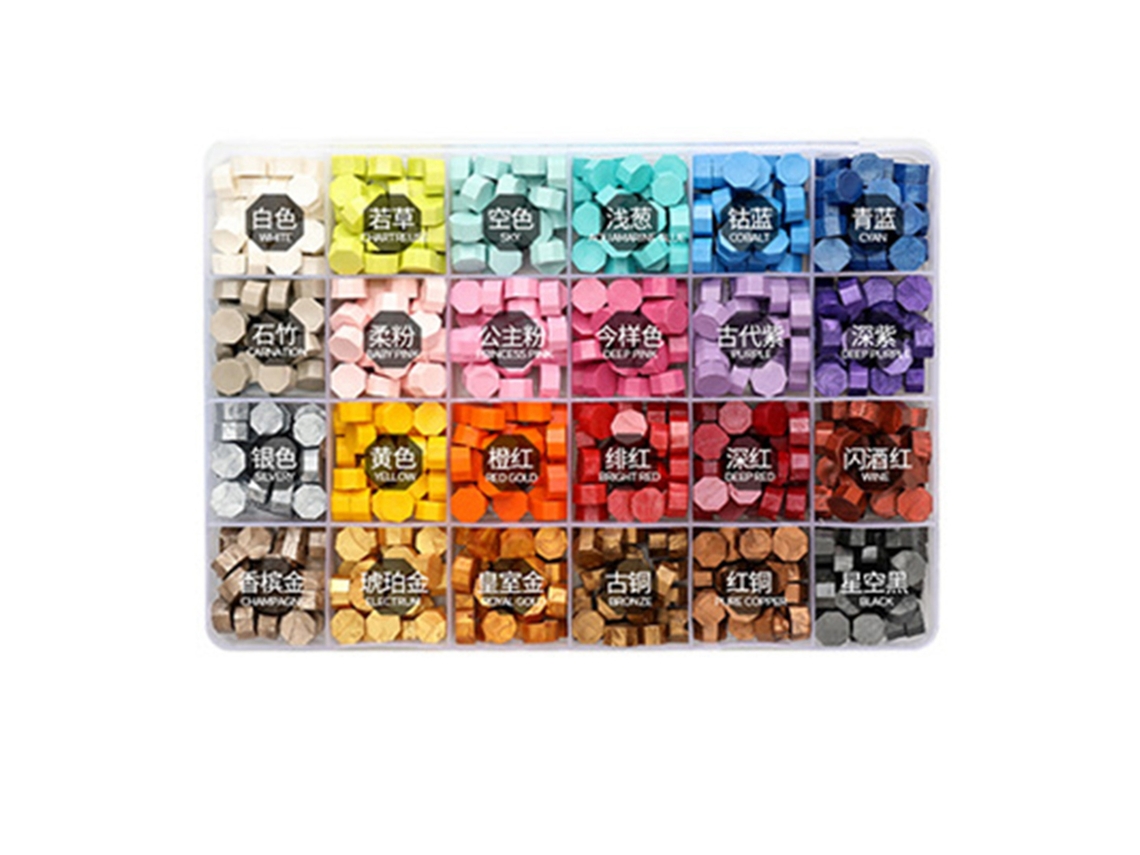 Conjunto de 600 Contas de Cera de Selamento S/MARCA