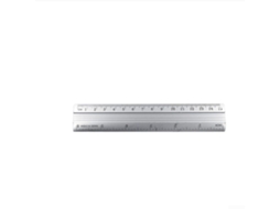 Régua Reta De Liga Alumínio, 30cm, Escala Dupla Métrica Imperial, Ferramenta De Medição Precisão Para Engenheiros