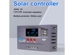 CONTROLADOR SOLAR 12V/24V LCD USB | S/MARCA