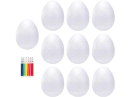 Ovos De Espuma S Com Canetas, Decoração De Ovos De Páscoa, Ovos De