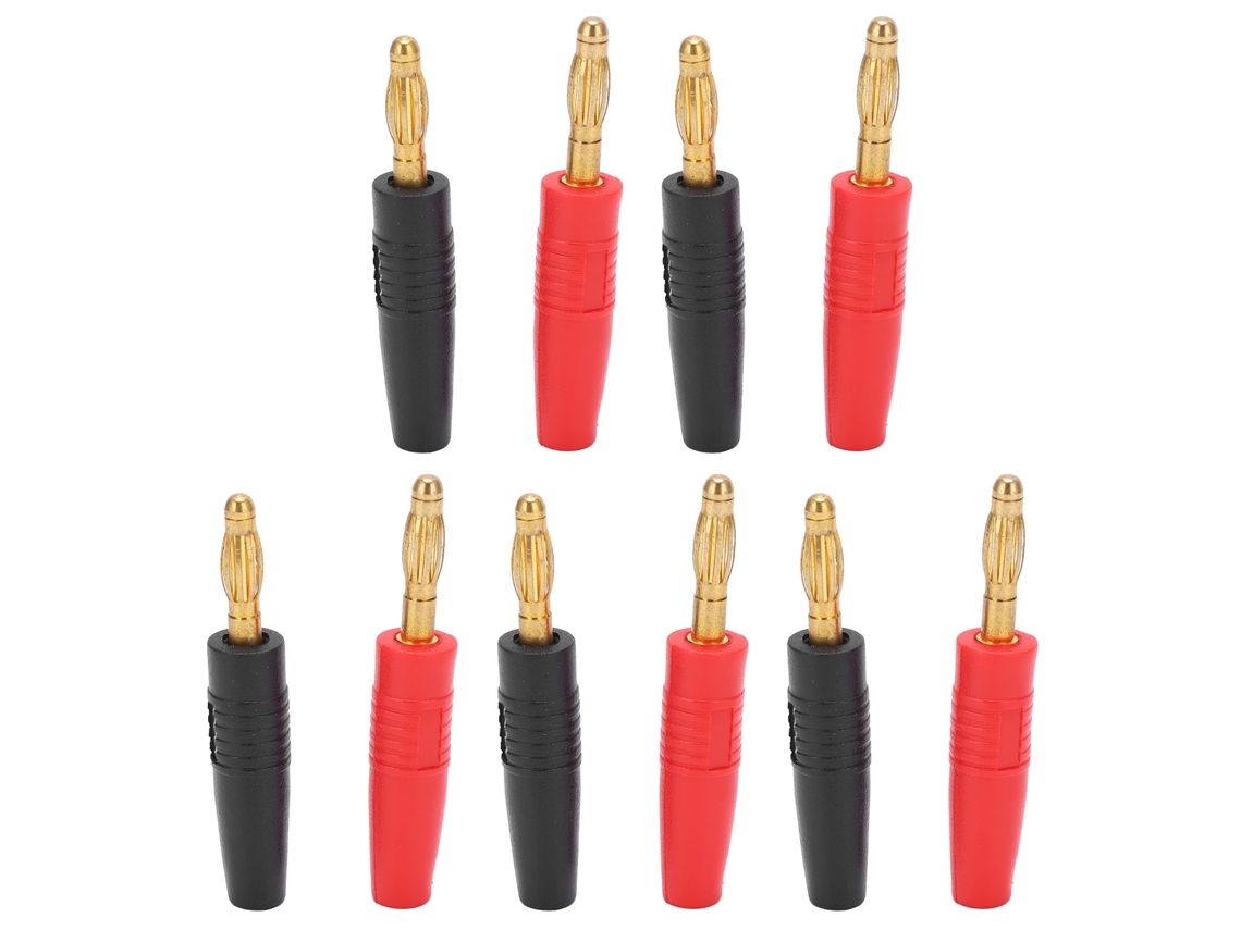 5set Plugue Banana de 4mm U17 Dourado com PVC Resistente ao Fogo para Teste Elétrico com S/MARCA