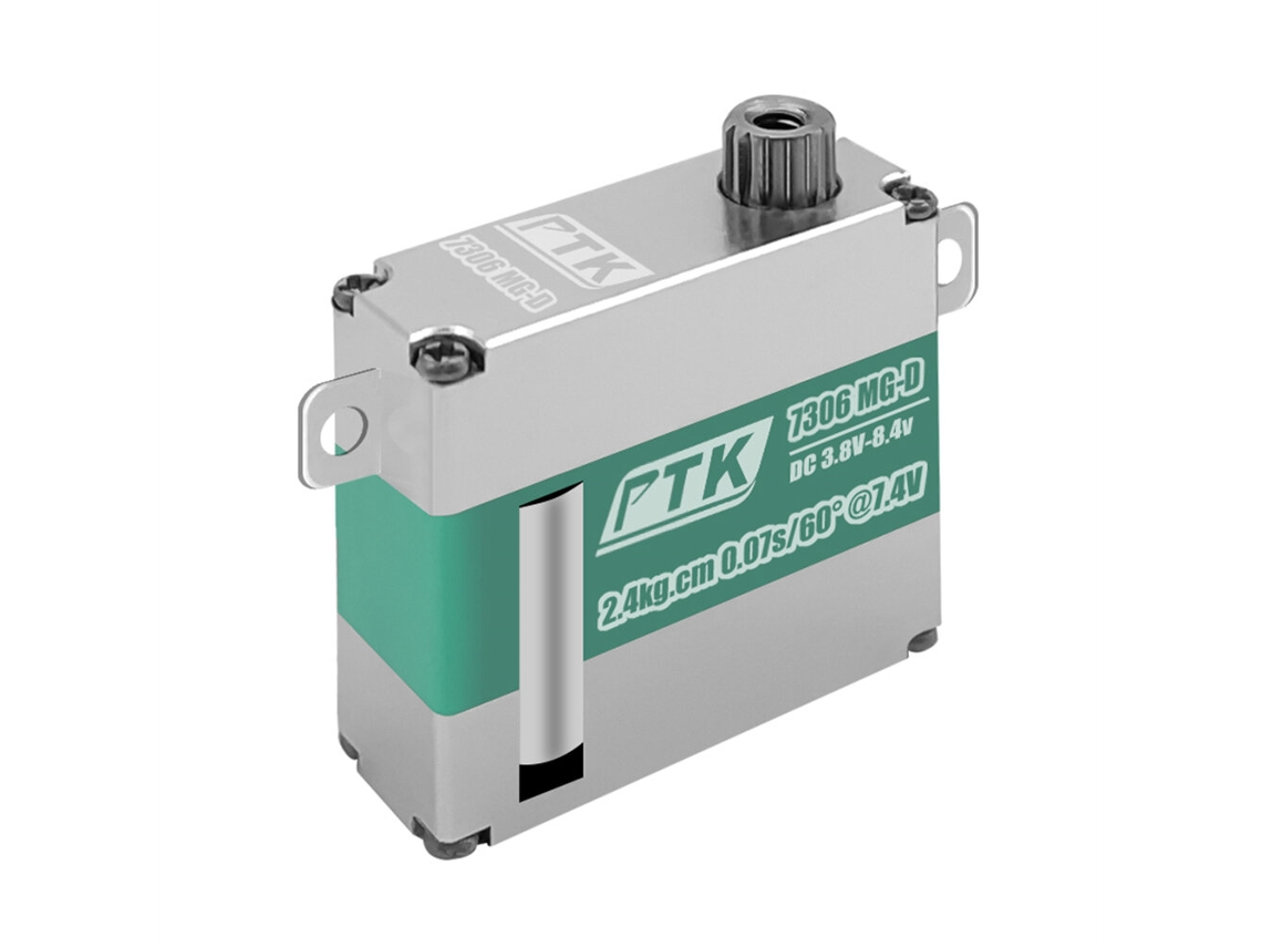 Ptk 7306 Mg dptk 7306 Mg d Servo Rc Digital Totalmente Metálico de 7g para Modelos de Aviões de Asa Fixa MDUG