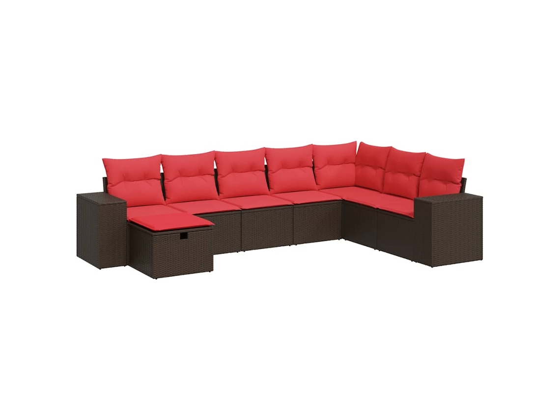 Garden Sofa Set, Garden Sofa Sets Vidaxl Marrom Rattan / Vime (n/a)