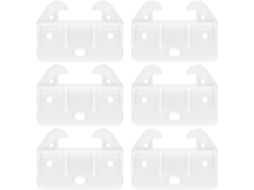 Corrediças Para Gavetas Plafope, Conjunto De 6 Peças Em Plástico Branco, Versáteis E Ideais Para Decoração De Casa