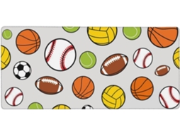 Mousepad Grande para Computador com Tema de Beisebol/futebol Americano e Base Borracha Antiderrapante, 40 X 90