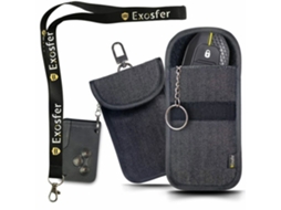 Pochete Anti-rfid - Exosfer - Antipirataria Chave De Carro - Antifurto Auto - 2 Estojos S+m - Cordão