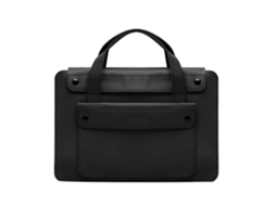 Bolsa Para Portátil Czhhmart De Dois Compartimentos Em Pu Impermeável, Compatível Com Notebooks De 15 E 16 Polegadas Preto