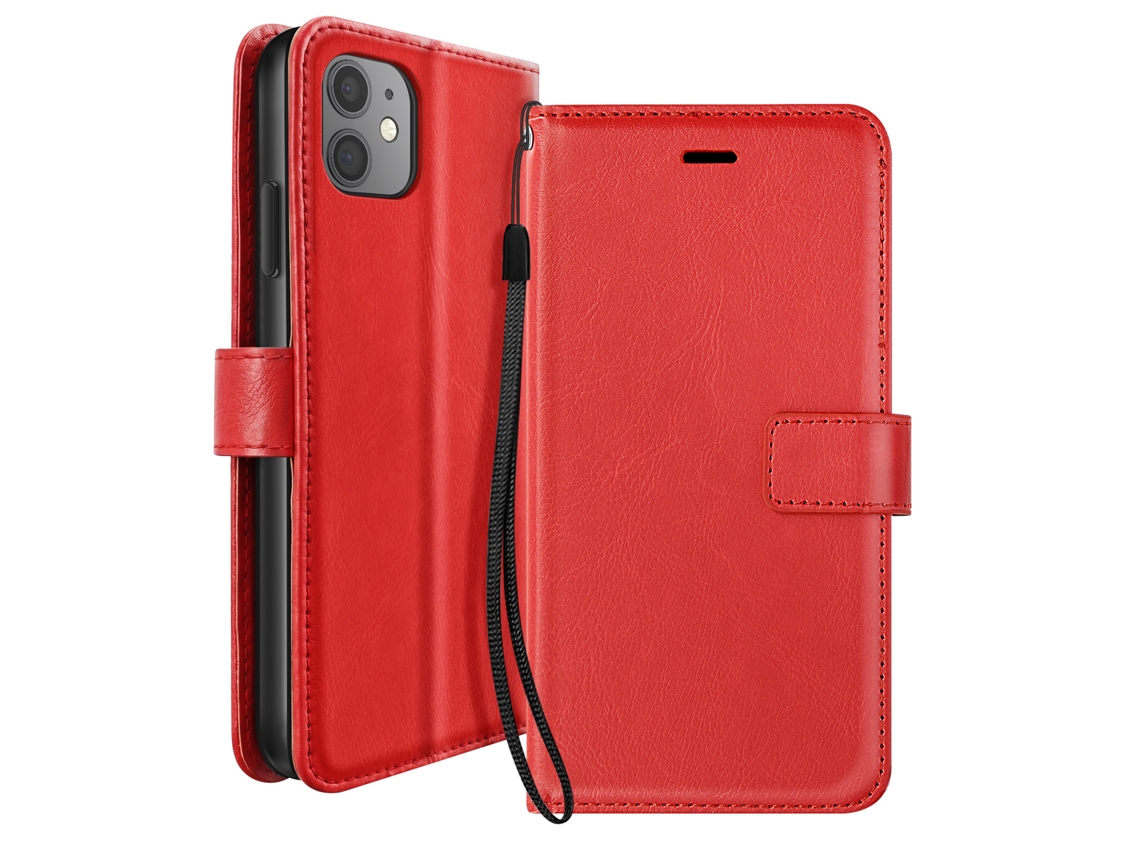 Capa Carteira Para Iphone 11 Com Alça E Suporte De Vídeo