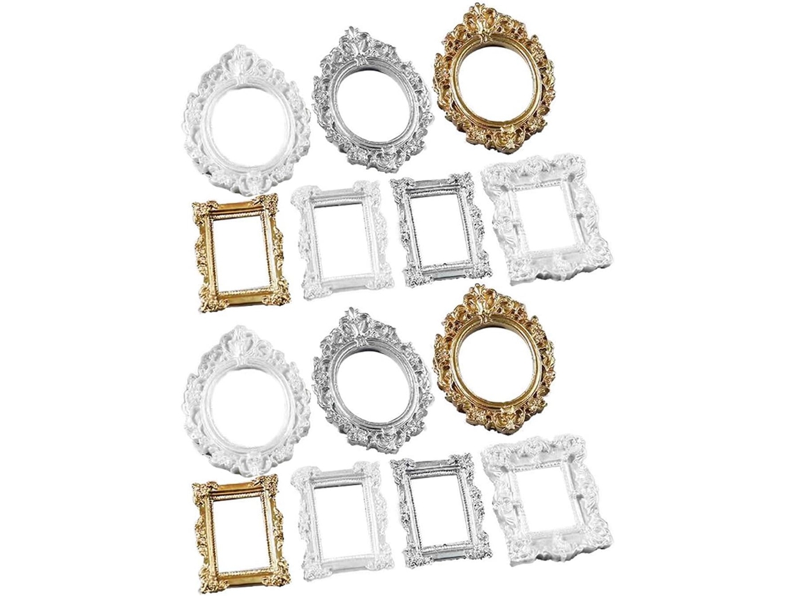 Molduras Decorativas Redondas Resina Estilo Barroco 14 Peças Acessórios Diy Decoração Capas Celular Joias GOKOCO